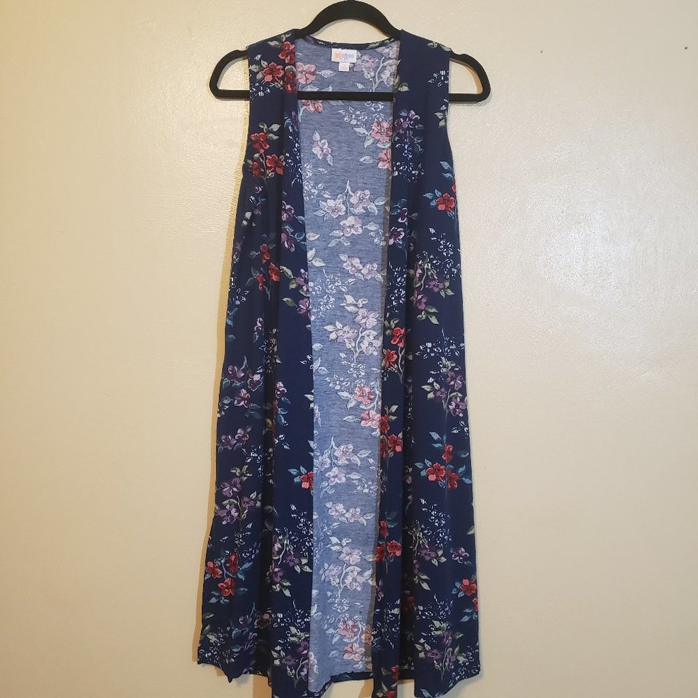 LuLaRoe Joy Duster Vest - floral